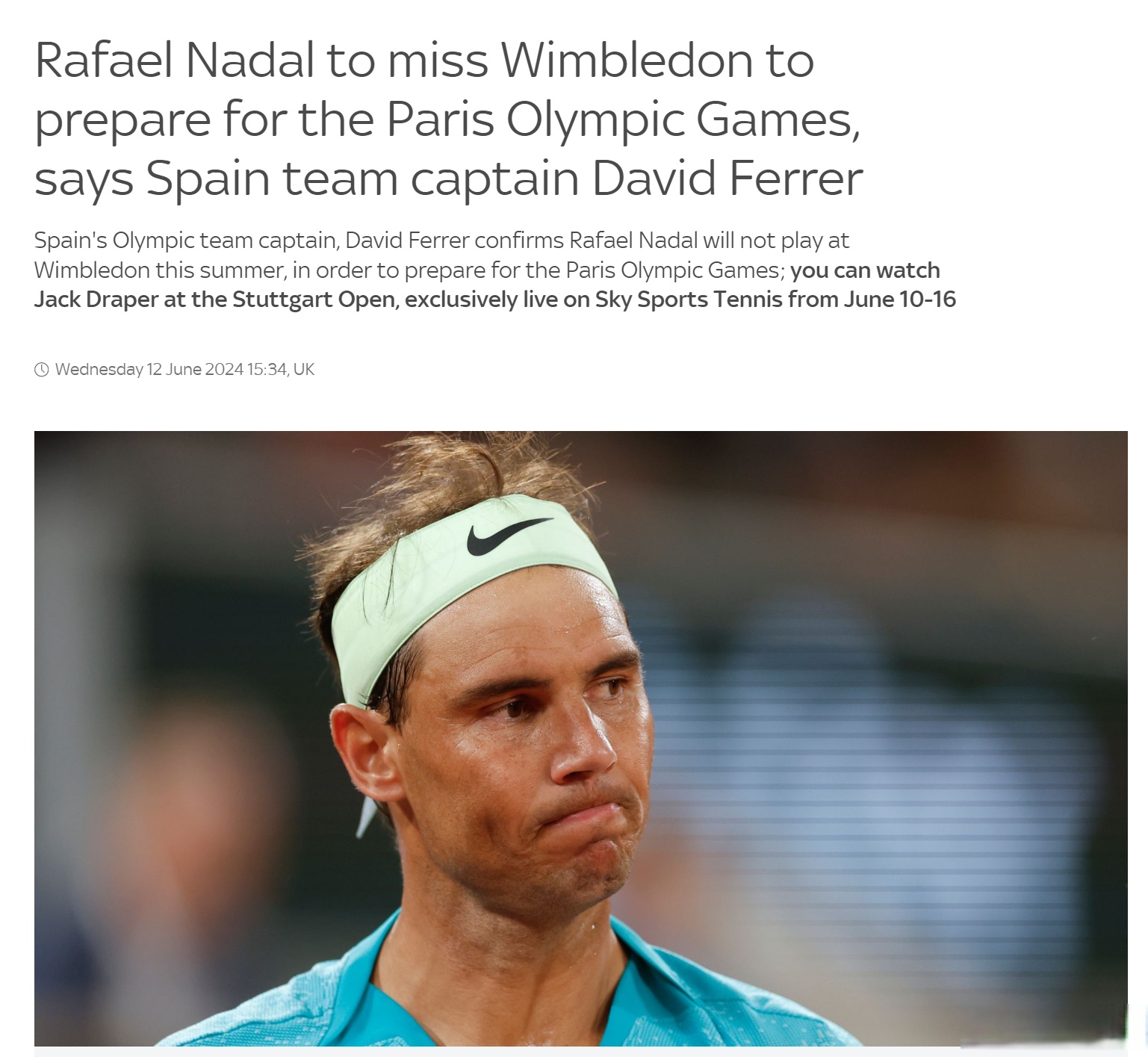 温网横扫法网，纳达尔统治全场